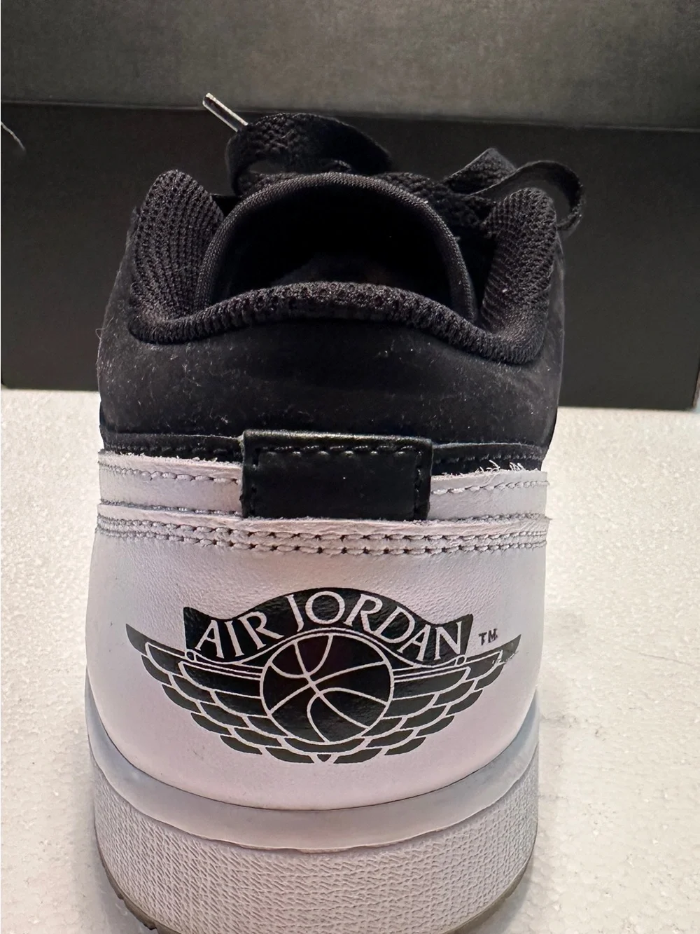 Jordan Men’s Black and White Low-Top Sneakers